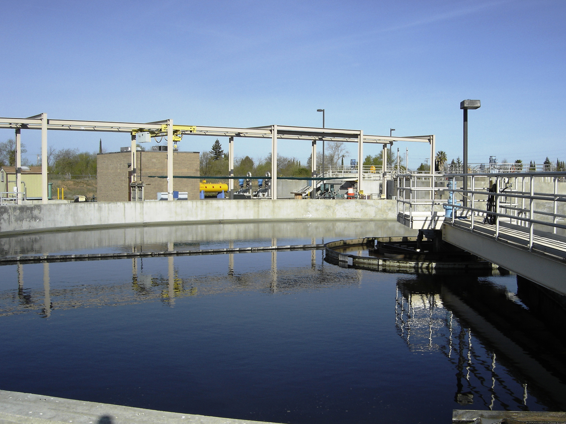 A photo of Olivehurst Public Utility District's wastewater treatment plant.